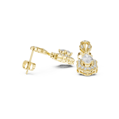Classic Vintage Inspired Diamond Earrings for Women