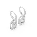 Elegant Geometric Diamond Dangle Earrings for Women