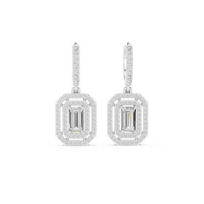 Elegant Geometric Diamond Dangle Earrings for Women