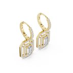 Elegant Geometric Diamond Dangle Earrings for Women