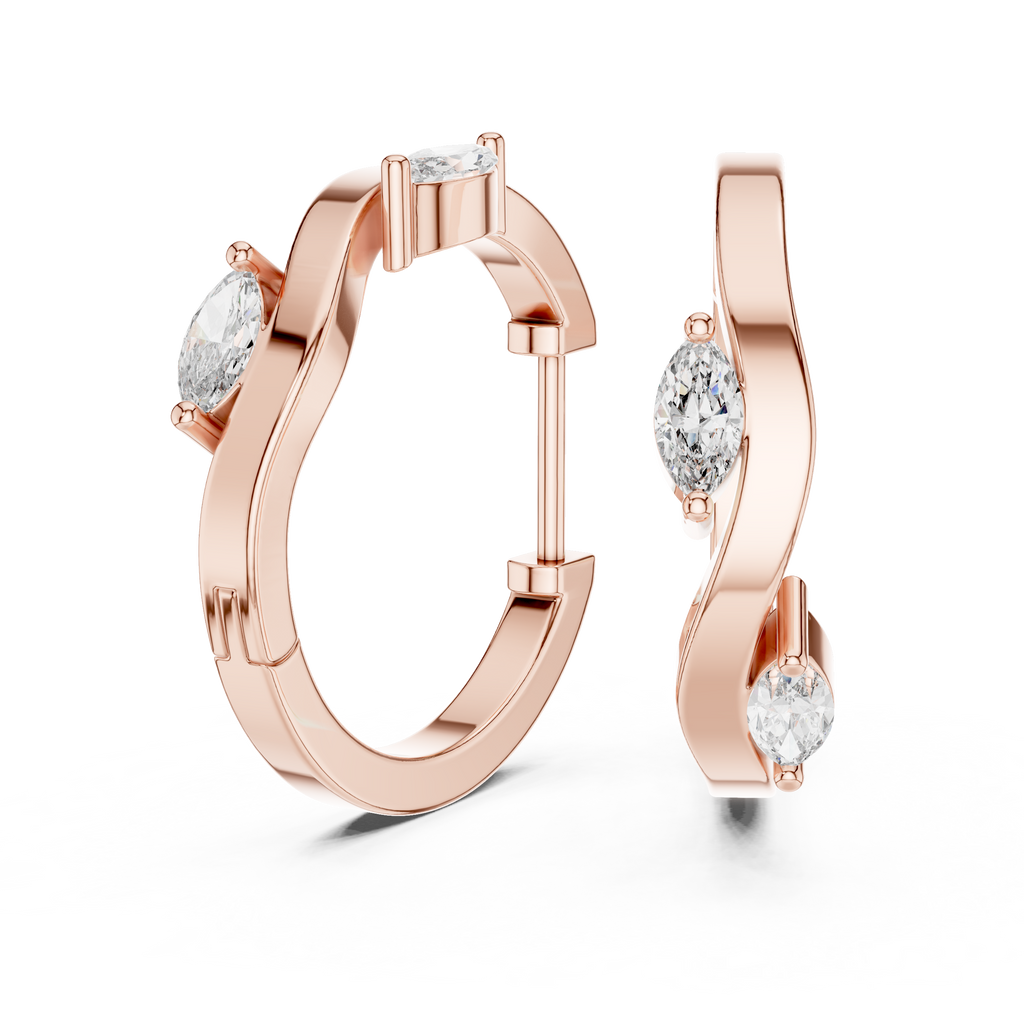 Women’s  Diamond Hoop Earrings – Elegant Fine Jewelry