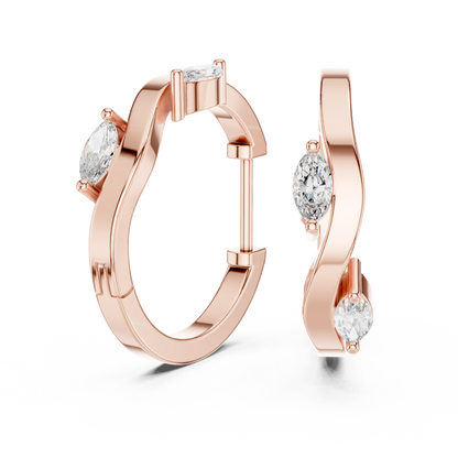 Women’s  Diamond Hoop Earrings – Elegant Fine Jewelry