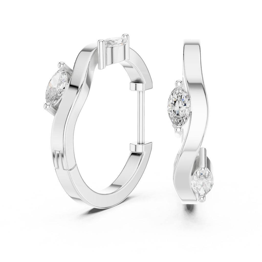 Women’s  Diamond Hoop Earrings – Elegant Fine Jewelry