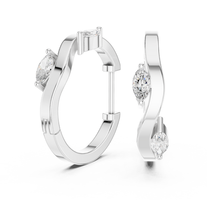 Women’s  Diamond Hoop Earrings – Elegant Fine Jewelry
