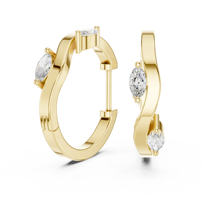 Women’s  Diamond Hoop Earrings – Elegant Fine Jewelry
