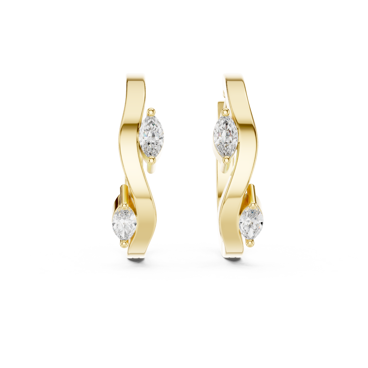 Women’s  Diamond Hoop Earrings – Elegant Fine Jewelry