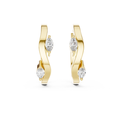 Women’s  Diamond Hoop Earrings – Elegant Fine Jewelry