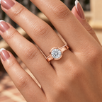 Solenne Bezel Set Lab Grown Diamond Solitaire Ring