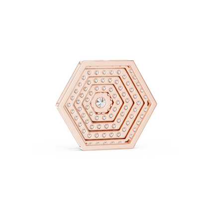 Luxury Hexagon Diamond Pendant Necklace
