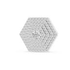 Luxury Hexagon Diamond Pendant Necklace