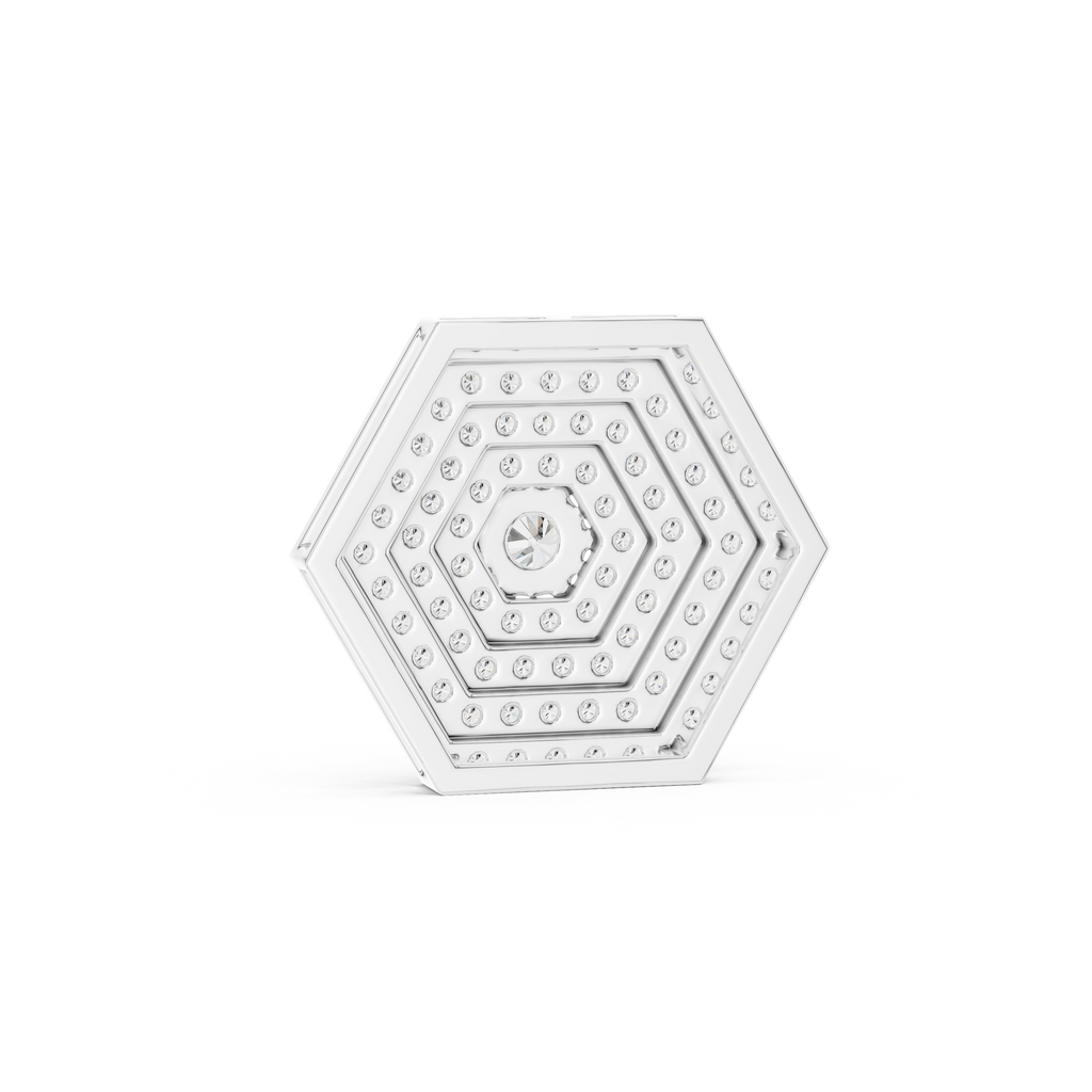 Luxury Hexagon Diamond Pendant Necklace