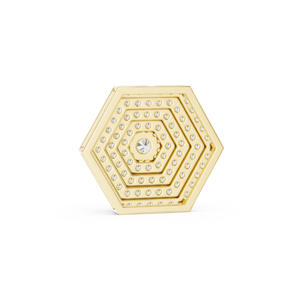 Luxury Hexagon Diamond Pendant Necklace