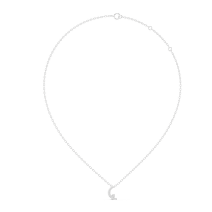 Elegant Moon Shape Diamond Pendant
