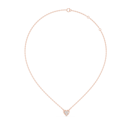 Romantic Heart Diamond Pendant Necklace