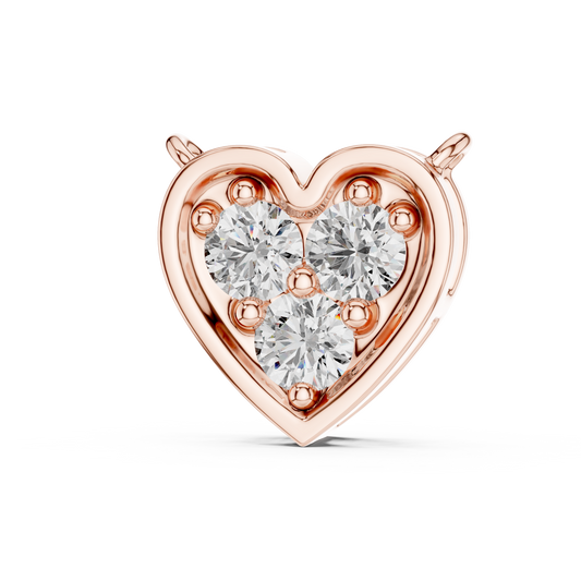 Romantic Heart Diamond Pendant Necklace