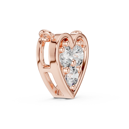 Romantic Heart Diamond Pendant Necklace