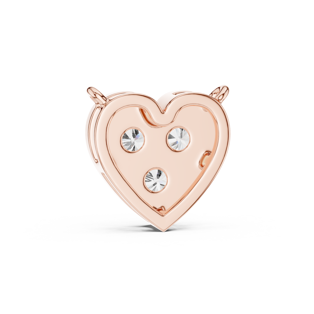 Romantic Heart Diamond Pendant Necklace