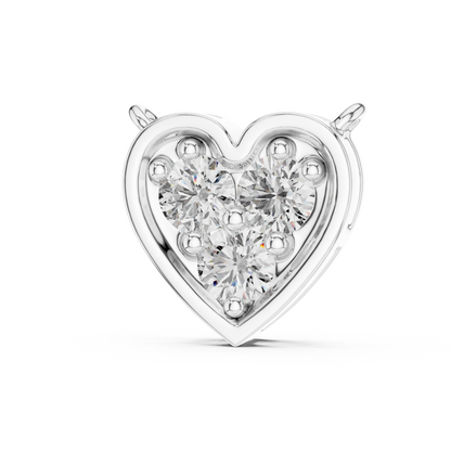 Romantic Heart Diamond Pendant Necklace