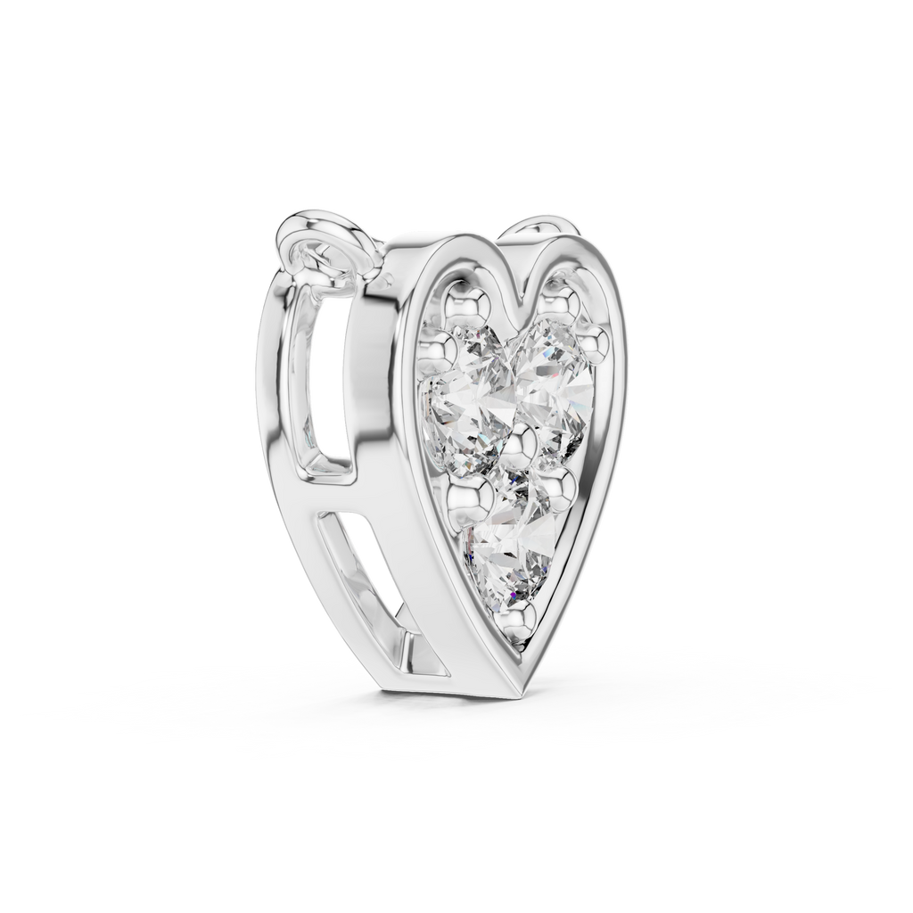 Romantic Heart Diamond Pendant Necklace