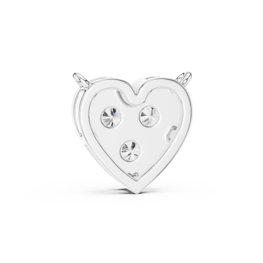 Romantic Heart Diamond Pendant Necklace