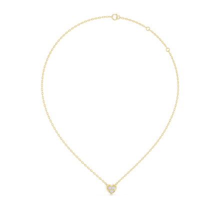 Romantic Heart Diamond Pendant Necklace