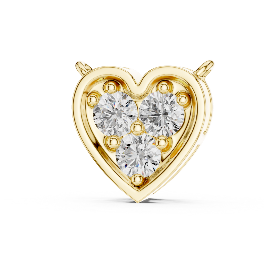 Romantic Heart Diamond Pendant Necklace