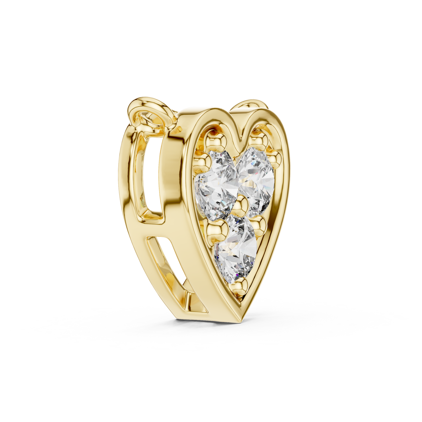 Romantic Heart Diamond Pendant Necklace