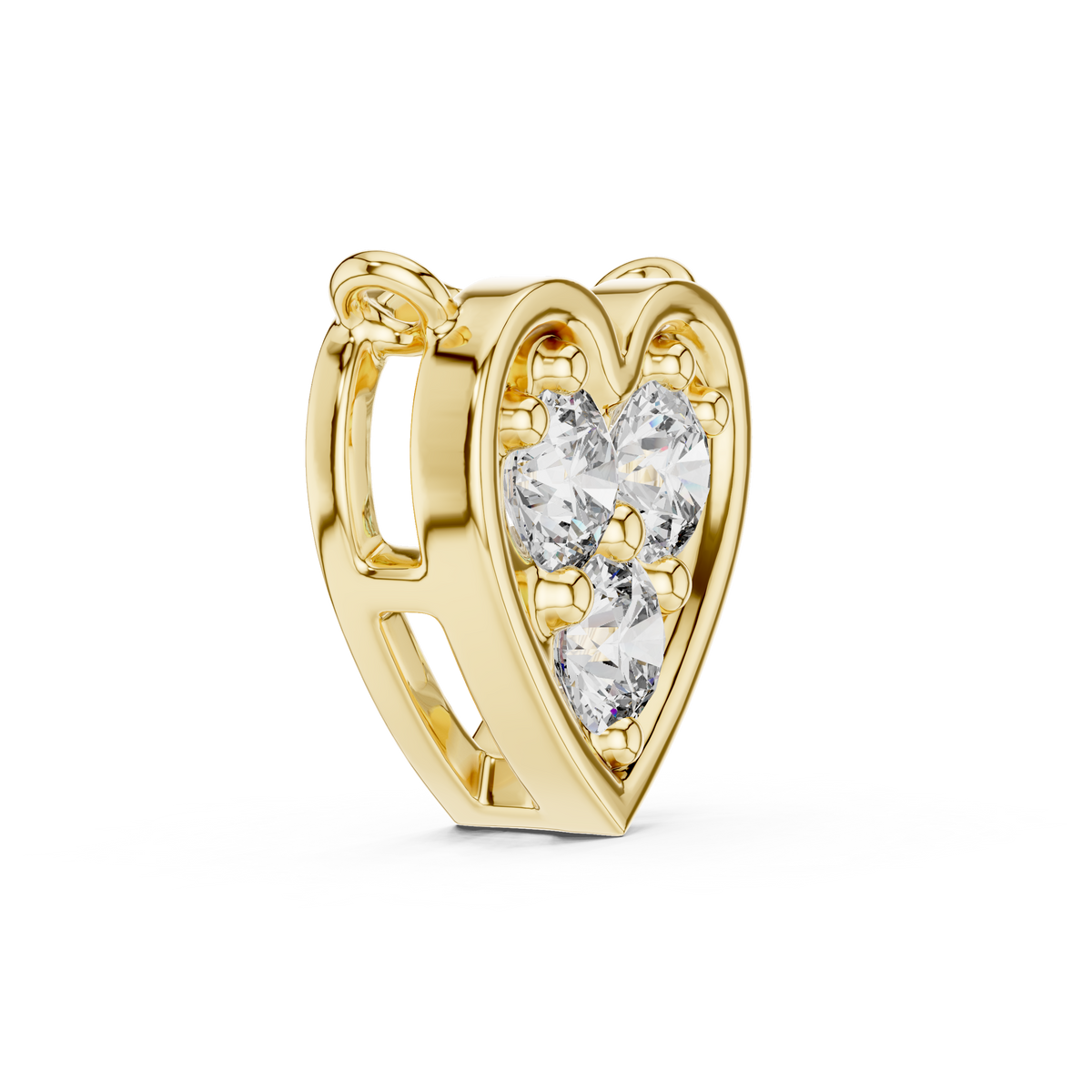 Romantic Heart Diamond Pendant Necklace