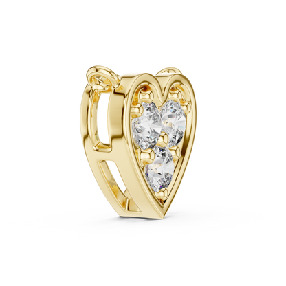 Romantic Heart Diamond Pendant Necklace