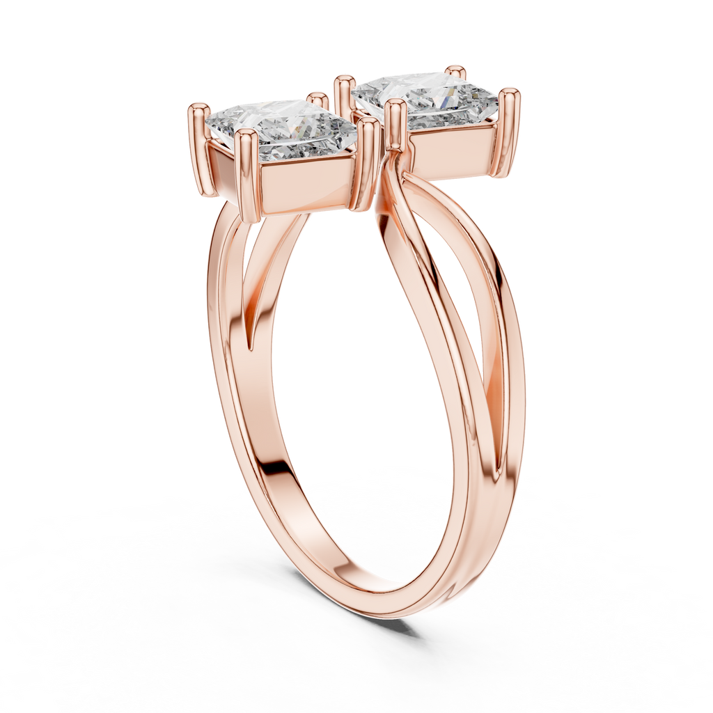 Modern Parallel Square Cut Ring