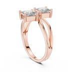 Modern Parallel Square Cut Ring