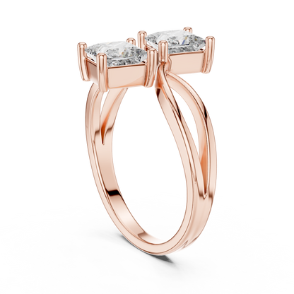 Modern Parallel Square Cut Ring