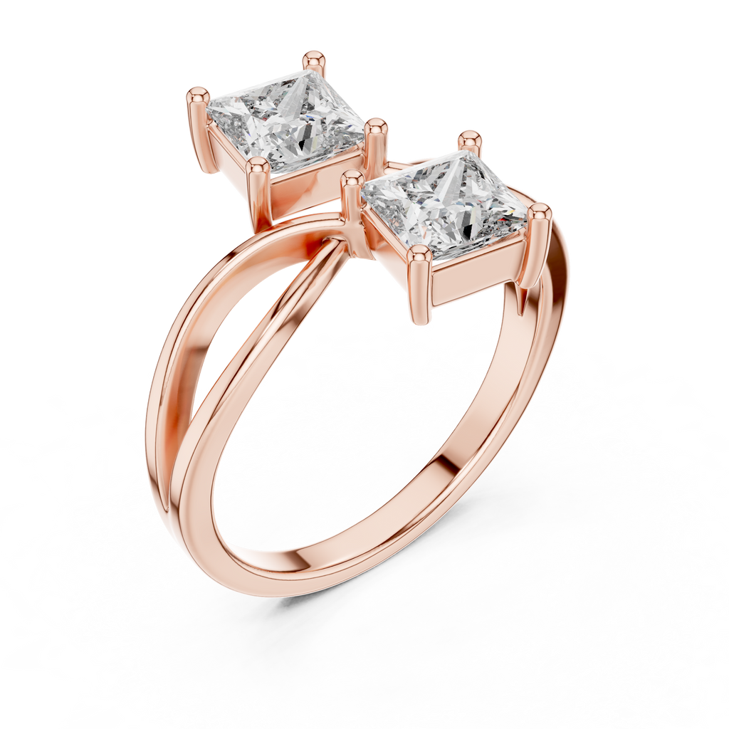 Modern Parallel Square Cut Ring