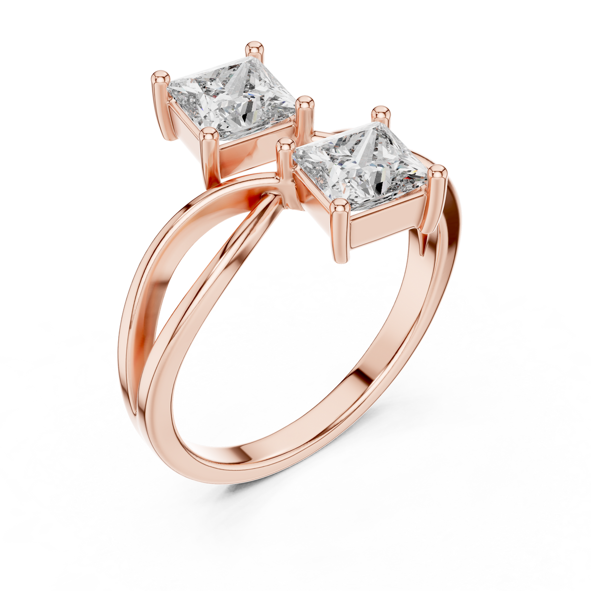 Modern Parallel Square Cut Ring
