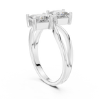 Modern Parallel Square Cut Ring