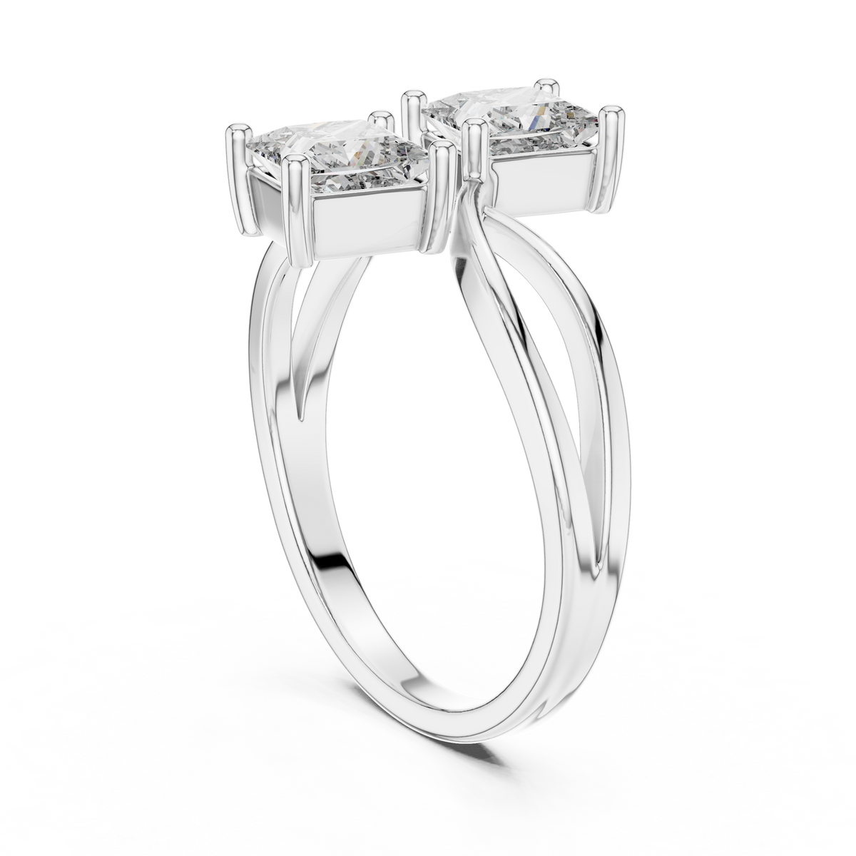 Modern Parallel Square Cut Ring