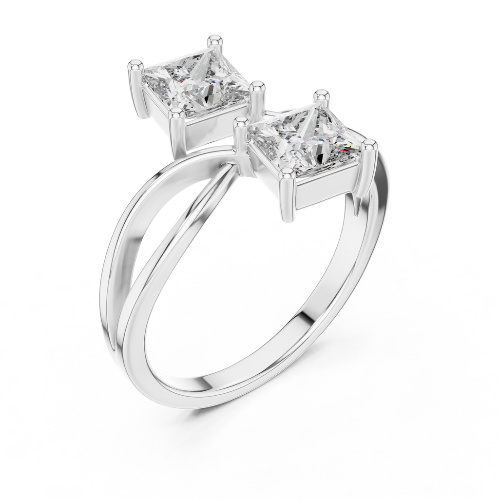 Modern Parallel Square Cut Ring