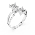 Modern Parallel Square Cut Ring