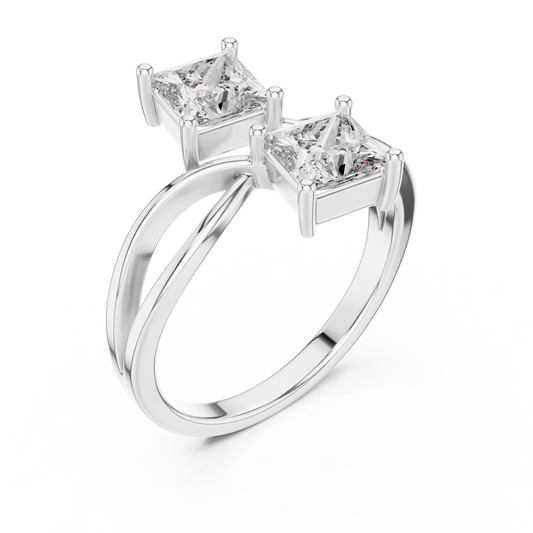 Modern Parallel Square Cut Ring