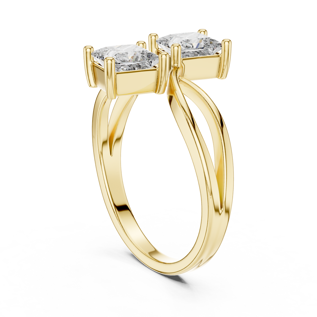 Modern Parallel Square Cut Ring