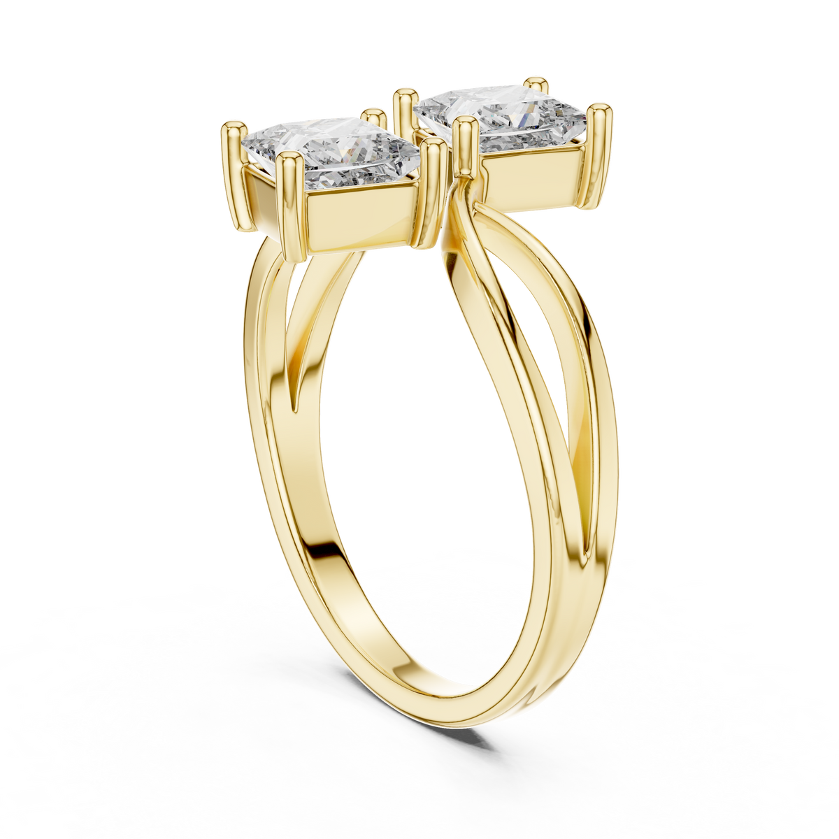 Modern Parallel Square Cut Ring