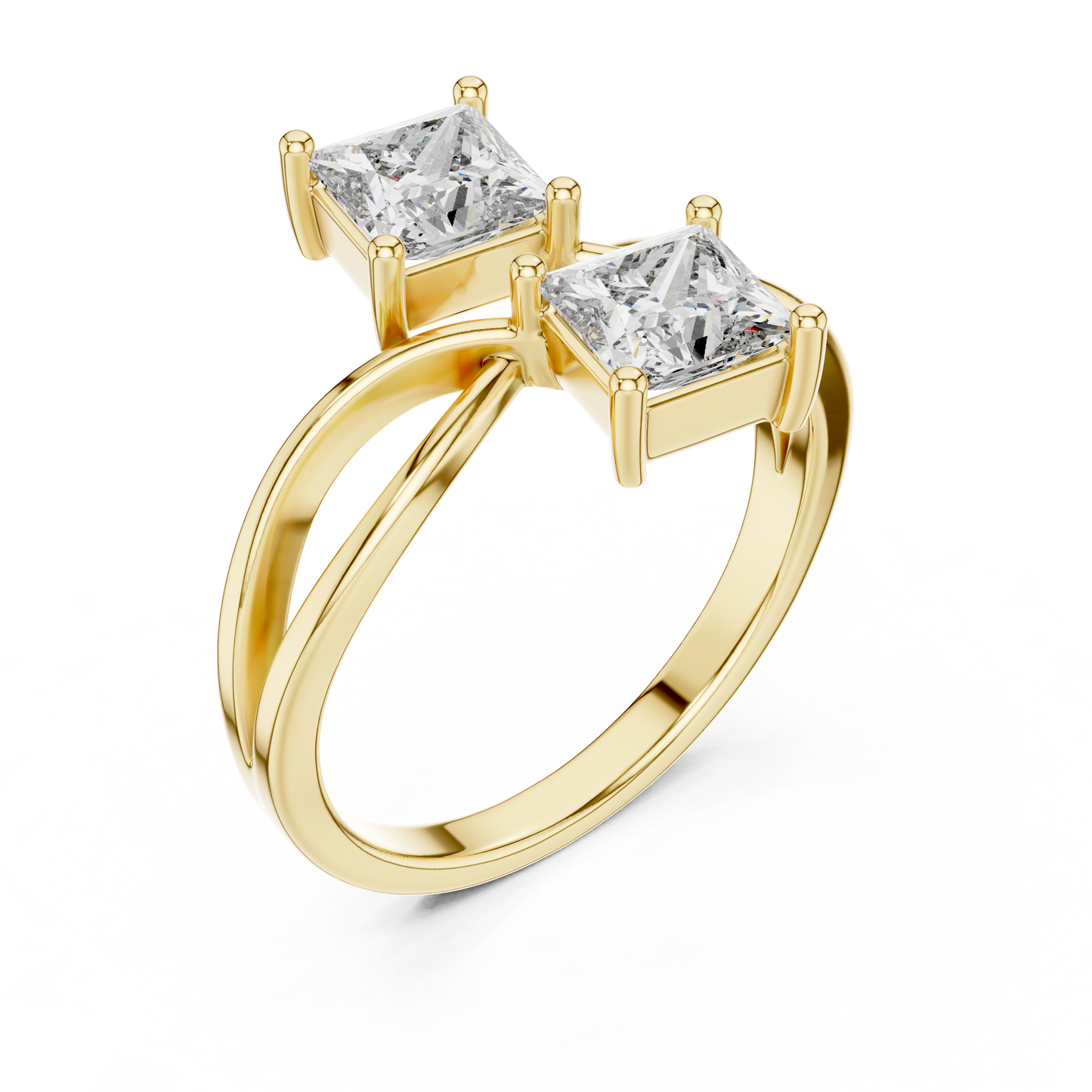 Modern Parallel Square Cut Ring