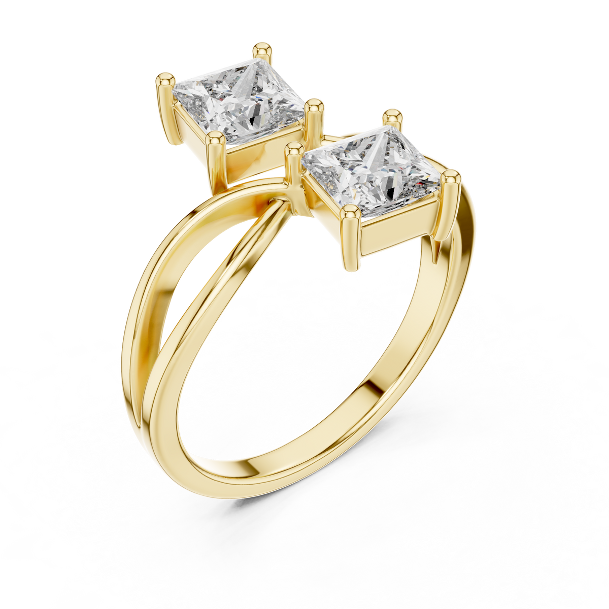 Modern Parallel Square Cut Ring
