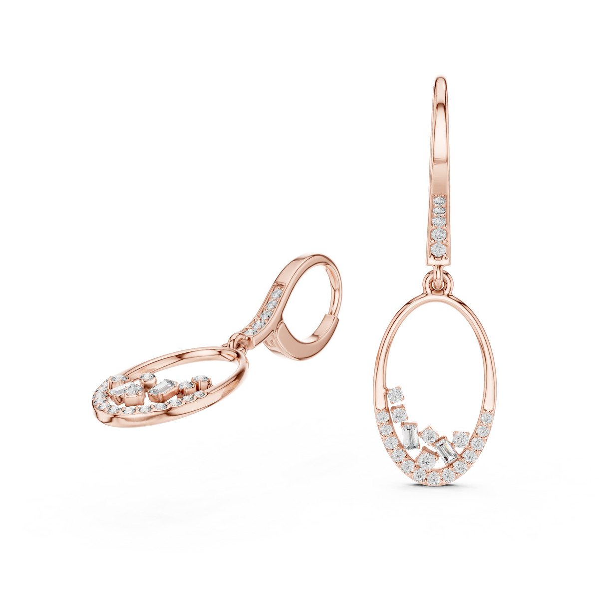Round Diamond Hoop Earrings – Premium Jewelry