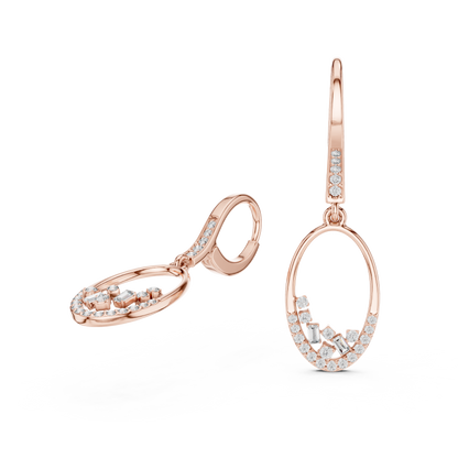 Round Diamond Hoop Earrings – Premium Jewelry