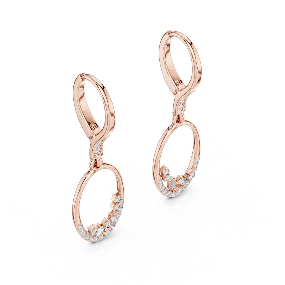Round Diamond Hoop Earrings – Premium Jewelry
