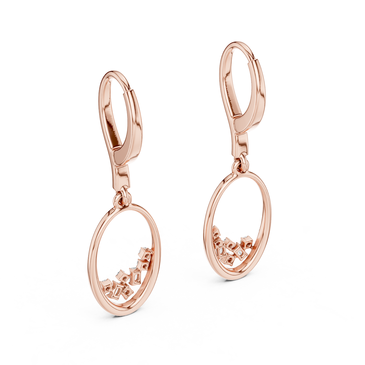 Round Diamond Hoop Earrings – Premium Jewelry