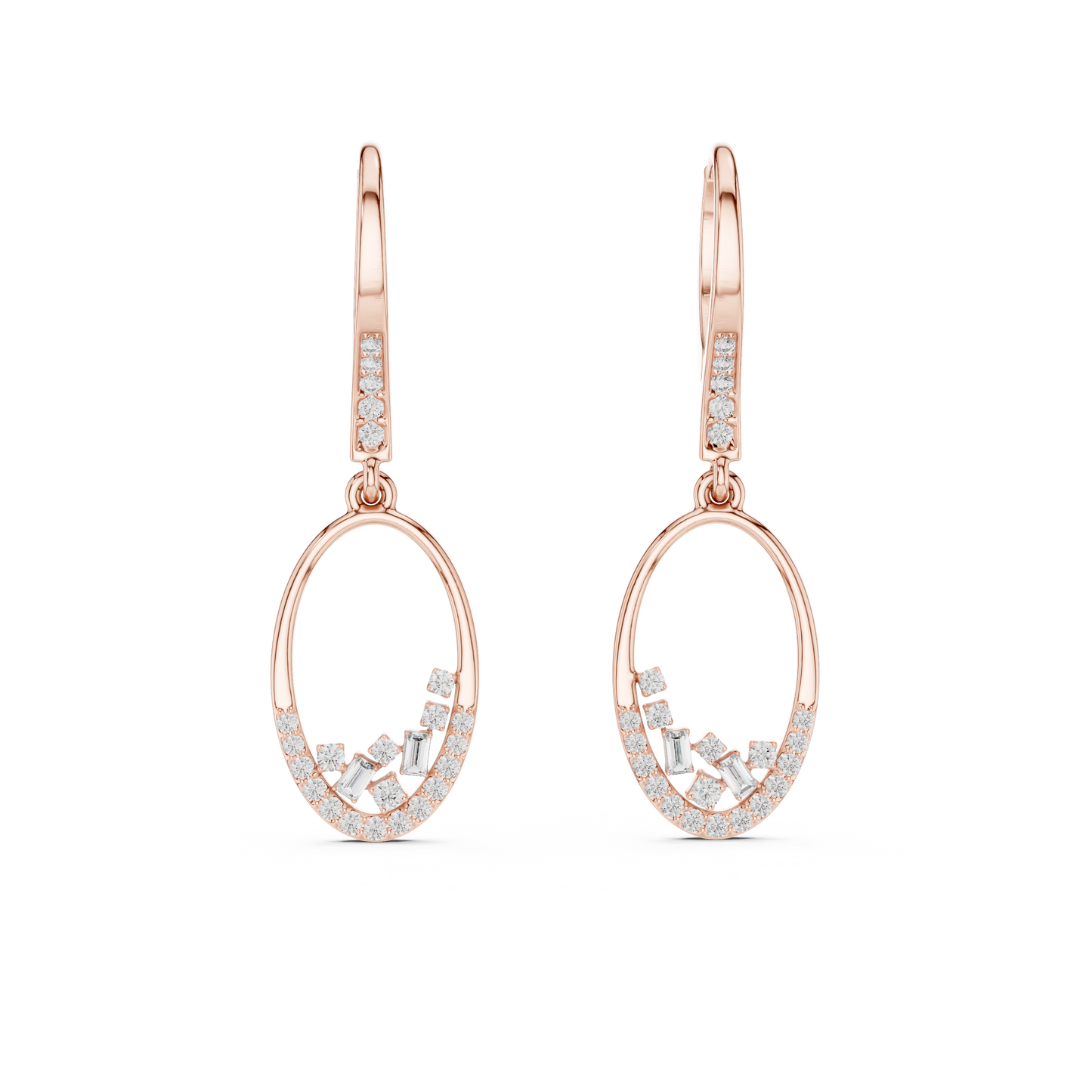 Round Diamond Hoop Earrings – Premium Jewelry