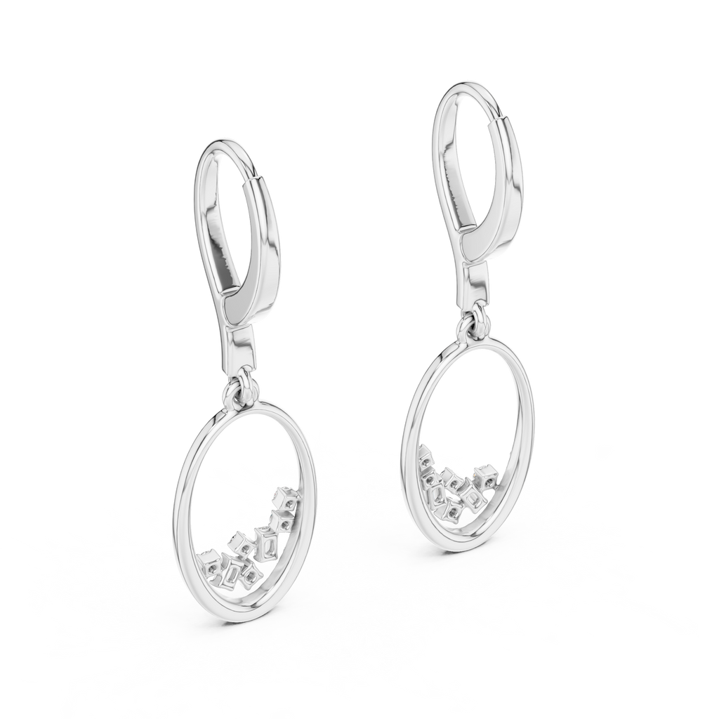 Round Diamond Hoop Earrings – Premium Jewelry