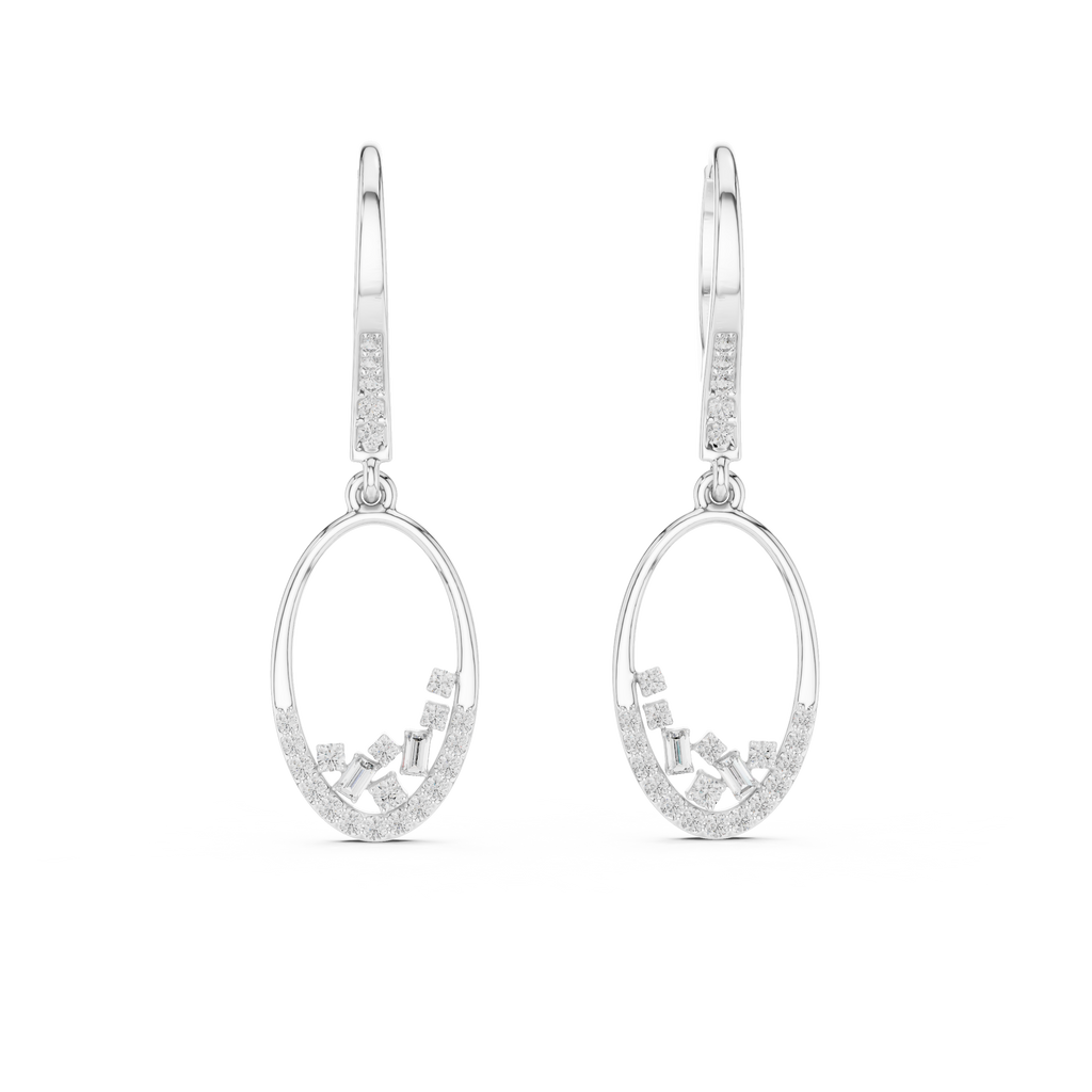 Round Diamond Hoop Earrings – Premium Jewelry